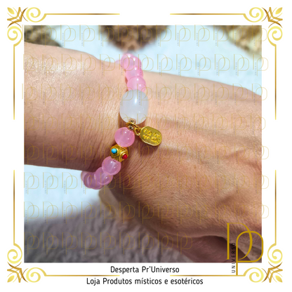 Pulseira de Quartzo Roza